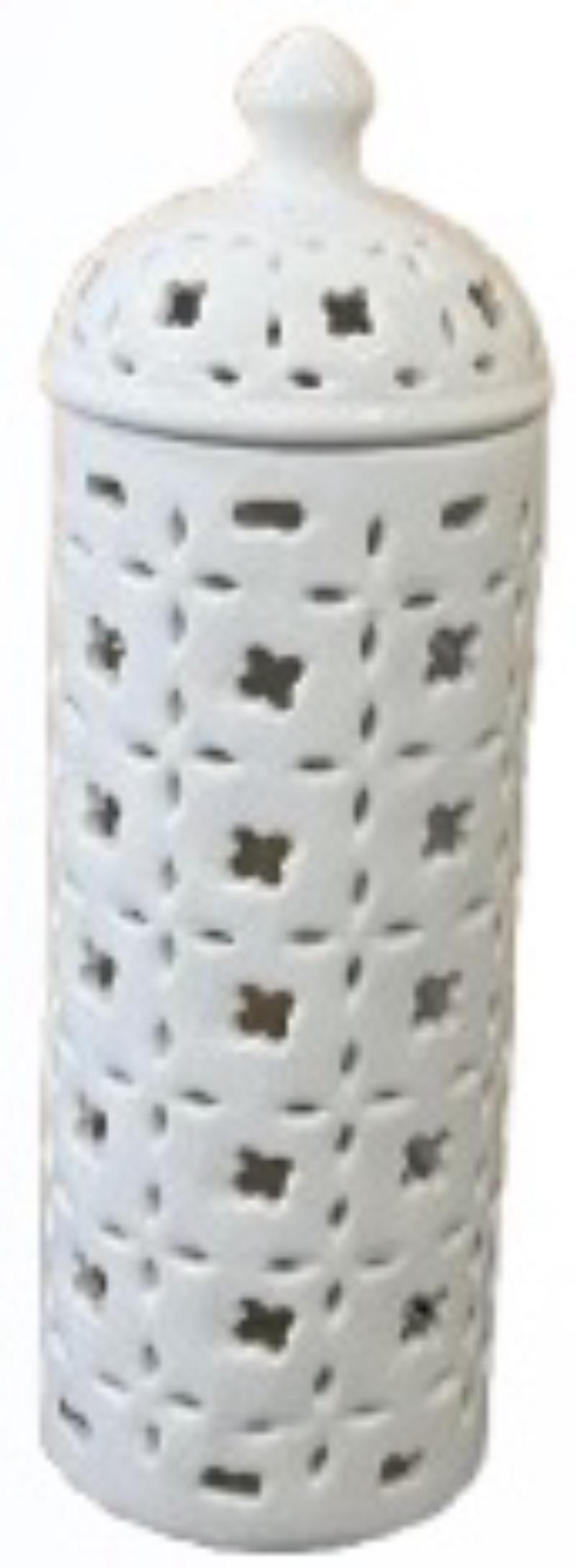 White Canister W/lid