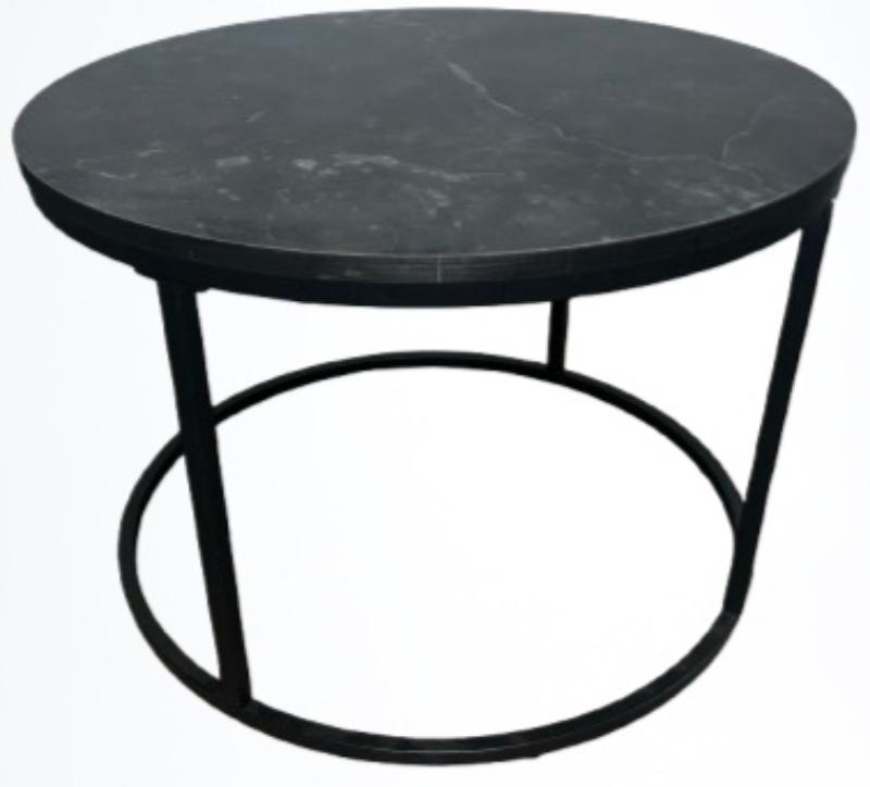 Round Black Marble End