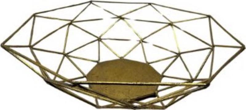 Geometric Gold Bowl