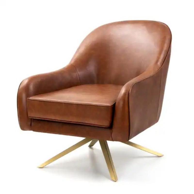Leather Swivel Accent Chair