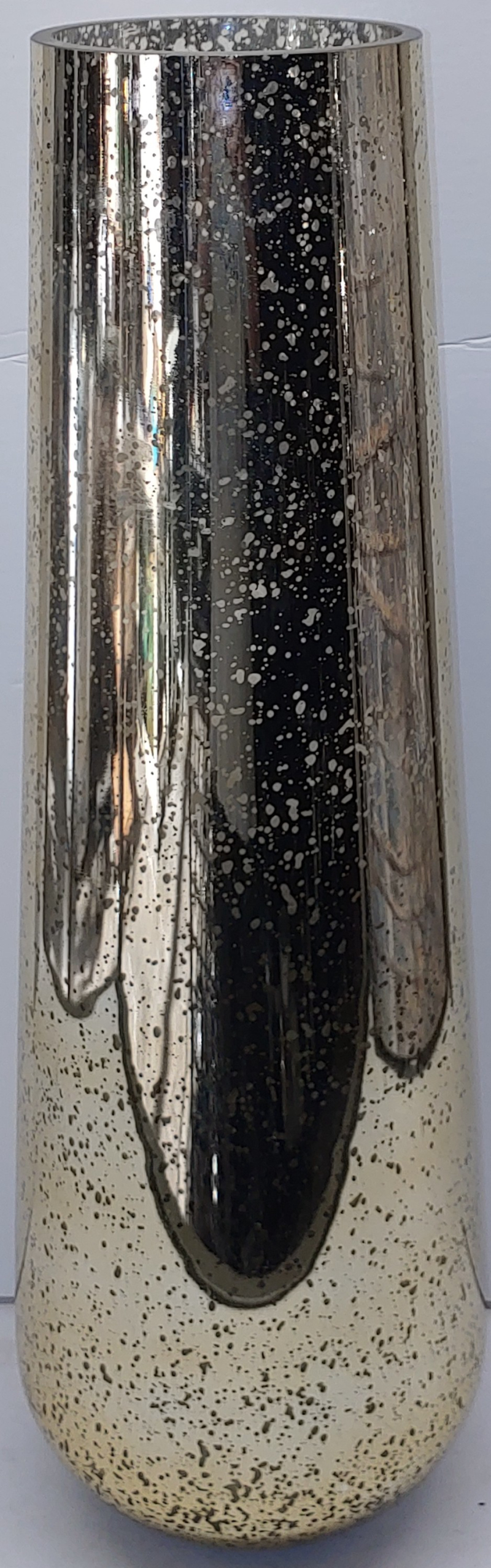 Large Mirrored Glass Vase