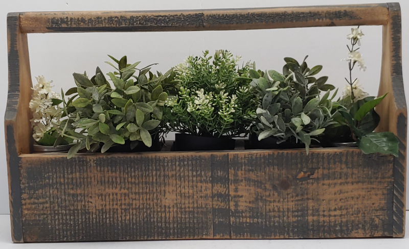 Flowers In Wood Tote