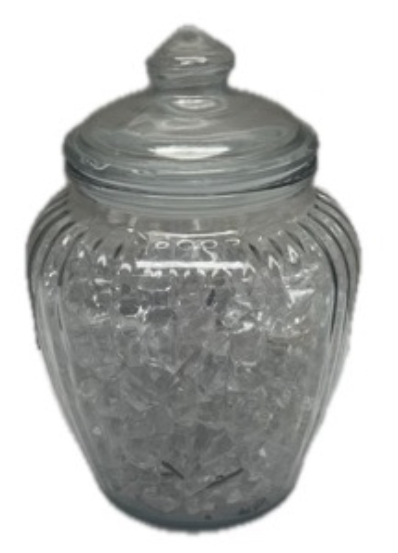Glass Jar With Ice