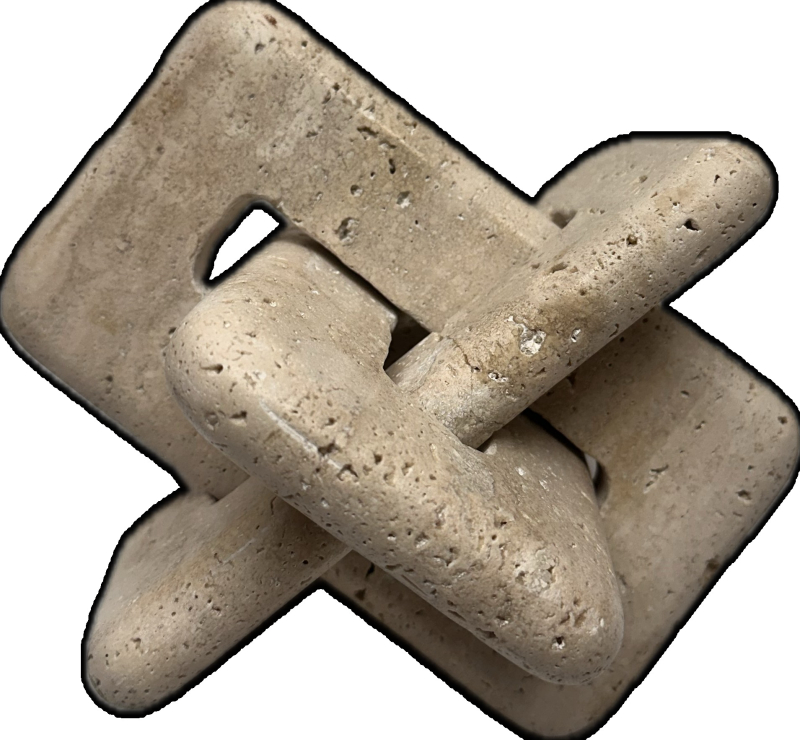 Rectangle Beige Chain