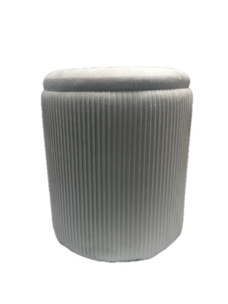 Round Suede Box W/lid