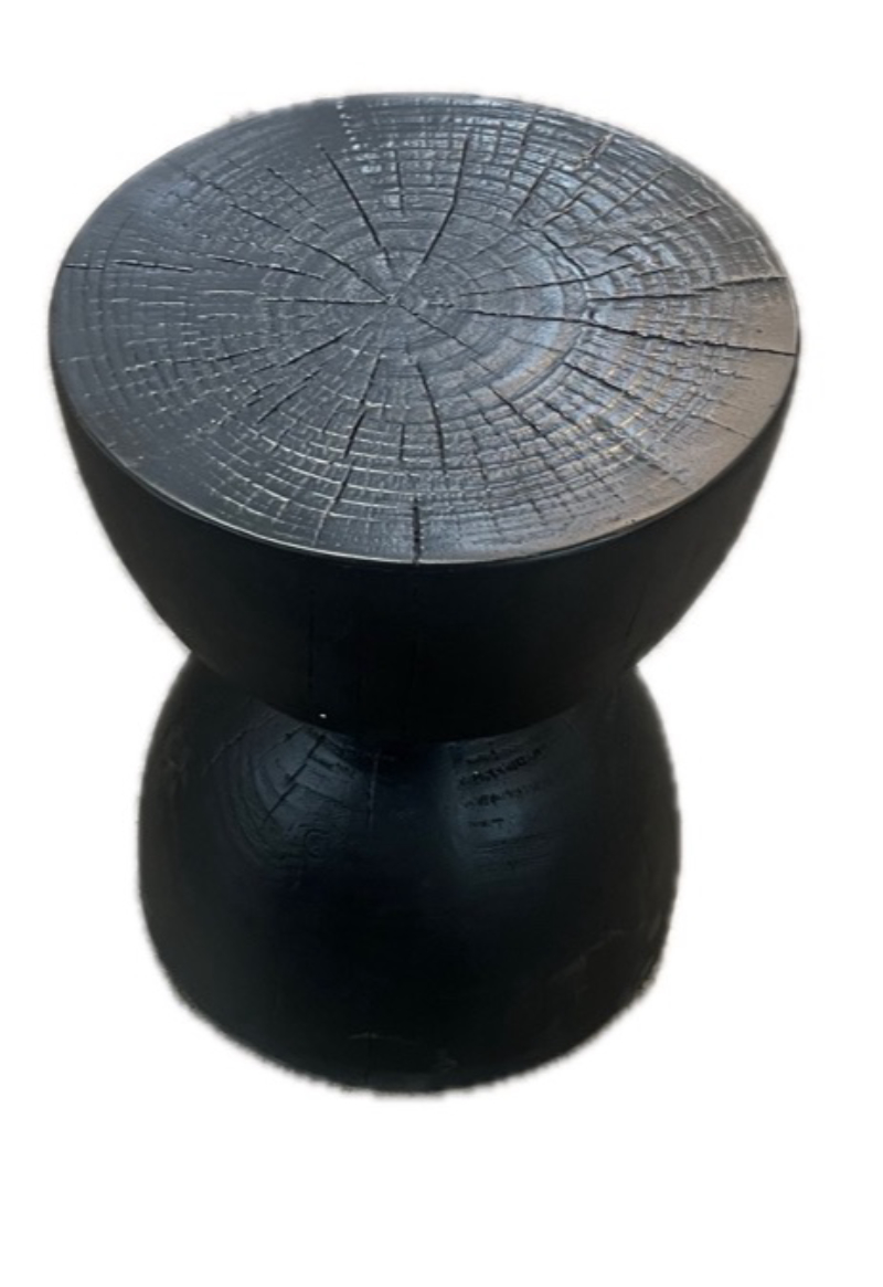 Black Solid End Table