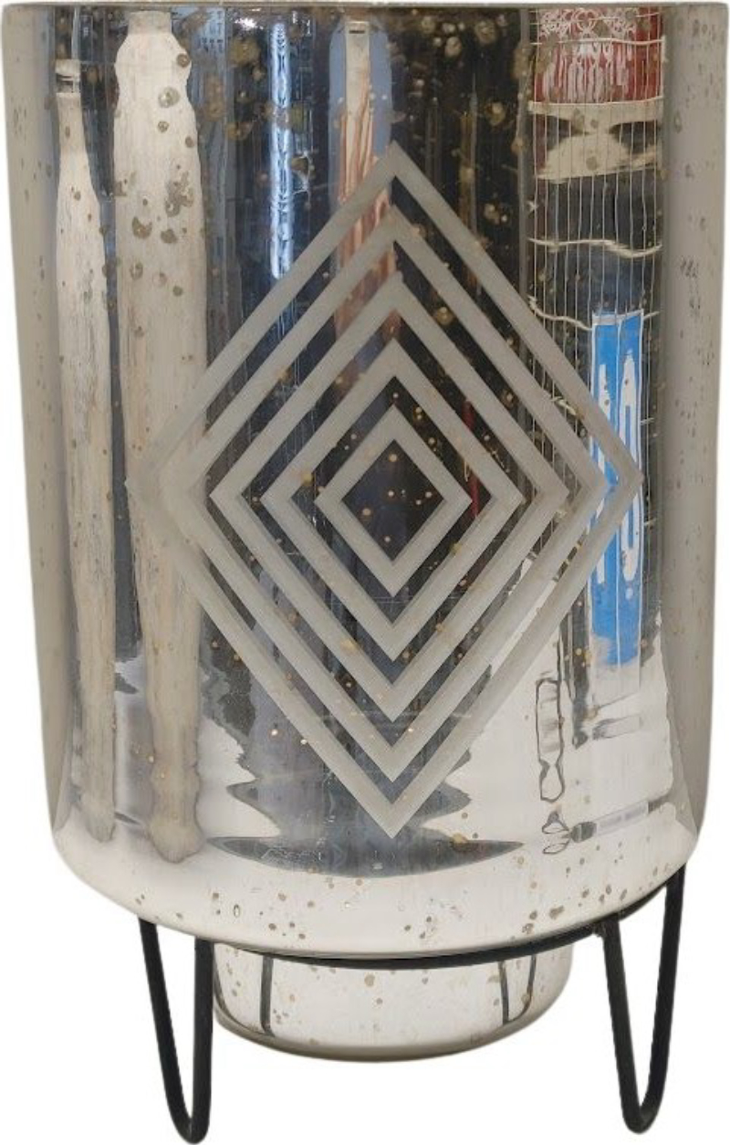 Silver Vase On Stand