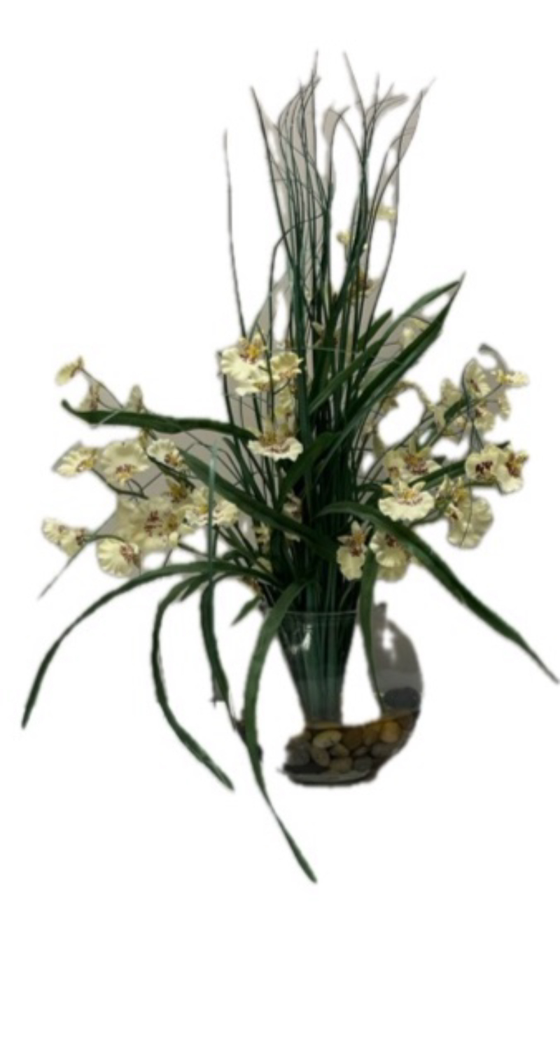 Flowers Arranged In Glass