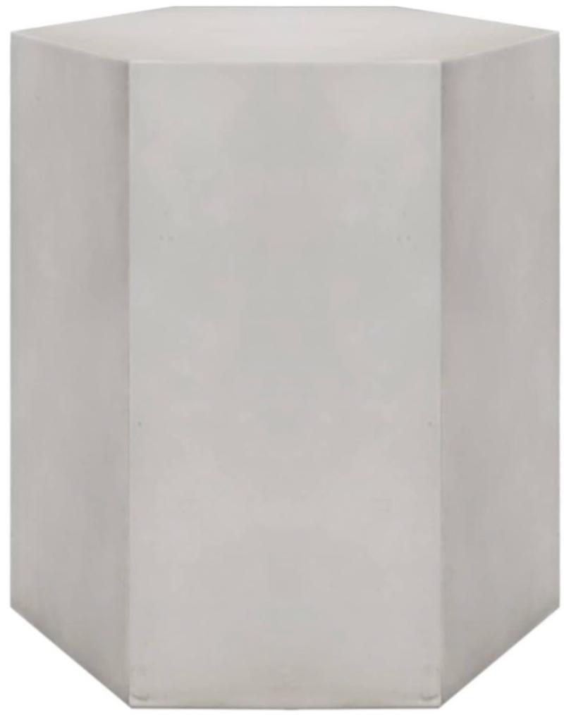Grey Hexagon End Table